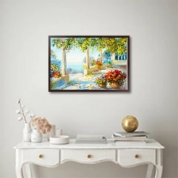 «Терраса на берегу моря » в интерьере в классическом стиле над столом