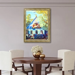 «Голубой домик» в интерьере столовой в классическом стиле