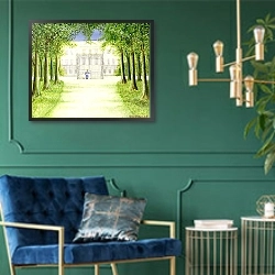 «French Chateau, 1982» в интерьере в классическом стиле с зеленой стеной
