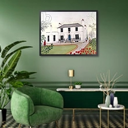 «Keats' House, Hampstead» в интерьере гостиной в зеленых тонах