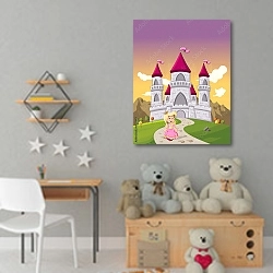 «Замок маленькой принцессы» в интерьере детской комнаты для девочки с игрушками