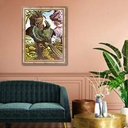 «Archaeopteryx» в интерьере классической гостиной над диваном