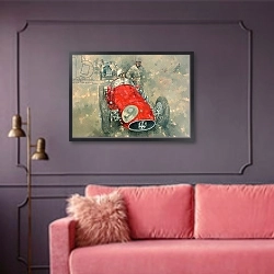 «Goodwood 54 Roy Salvadori» в интерьере гостиной с розовым диваном