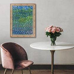 «Bluebells, 2012,» в интерьере в классическом стиле над креслом