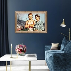 «Robbie Brightwell and Ann Packer» в интерьере в классическом стиле в синих тонах