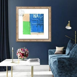 «WAC, 2015,» в интерьере в классическом стиле в синих тонах