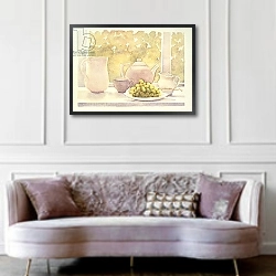 «Still Life with Grapes» в интерьере гостиной в классическом стиле над диваном