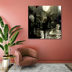 «На Красных Воротах» в интерьере современной гостиной в розовых тонах