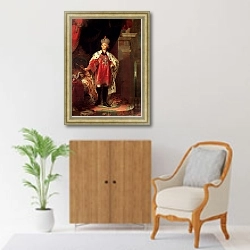 «Портрет Павла I» в интерьере в классическом стиле над комодом