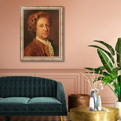 «Self-portrait 2» в интерьере классической гостиной над диваном