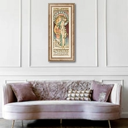 «La Samaritaine» в интерьере гостиной в классическом стиле над диваном