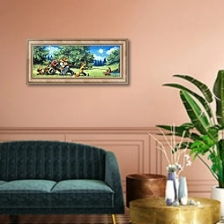 «Brer Rabbit 14» в интерьере классической гостиной над диваном