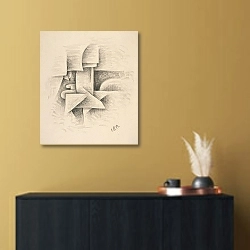 «Sheet 29» в интерьере в стиле минимализм над комодом
