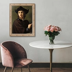 «Portrait of a Goldsmith» в интерьере в классическом стиле над креслом