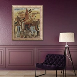 «Dorpskermis» в интерьере в классическом стиле в фиолетовых тонах