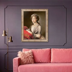 «The Grand Duchess Elizabeth Alexeievna» в интерьере гостиной с розовым диваном