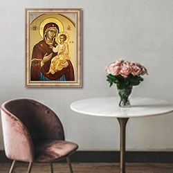 «Icon in Mary Magdalene Russian orthodox church on Mount of olives» в интерьере в классическом стиле над креслом