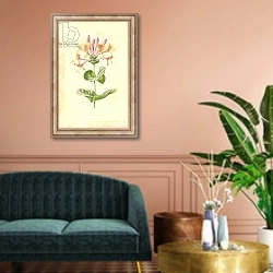 «Honeysuckle» в интерьере классической гостиной над диваном