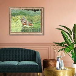 «The Owl and the Pussycats» в интерьере классической гостиной над диваном
