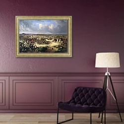 «The Battle of Paris on 17th March 1814, 1834» в интерьере в классическом стиле в фиолетовых тонах