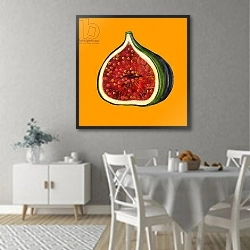 «Fig on orange» в интерьере современной кухни с кирпичной стеной