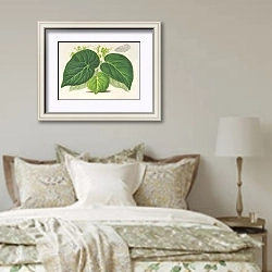 «Begonia imperialis» в интерьере спальни в стиле прованс над кроватью