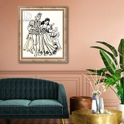 «Twelve Dancing Princesses» в интерьере классической гостиной над диваном