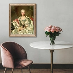 «Princess Ekaterina Golitsyna 1759» в интерьере в классическом стиле над креслом