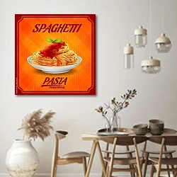«Спагетти 2» в интерьере кухни в стиле ретро над обеденным столом