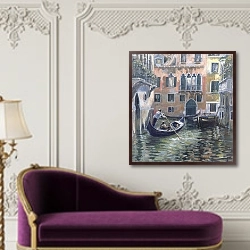«Venetian Backwater» в интерьере в классическом стиле над банкеткой