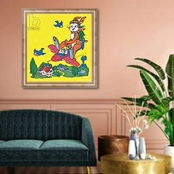 «Harold Hare 82» в интерьере классической гостиной над диваном