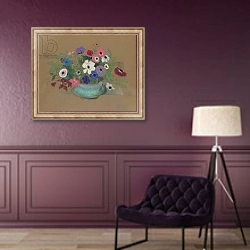 «Anemones» в интерьере в классическом стиле в фиолетовых тонах