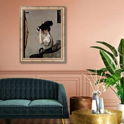 «Preparing for the Matinee» в интерьере классической гостиной над диваном