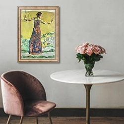 «Femme Joyeuse» в интерьере в классическом стиле над креслом