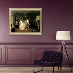 «Сватовство майора. 1848» в интерьере в классическом стиле в фиолетовых тонах