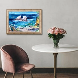 «Seal Rock, Laguna, 2018,» в интерьере в классическом стиле над креслом
