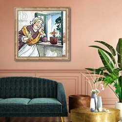 «Thumbelisa 3» в интерьере классической гостиной над диваном