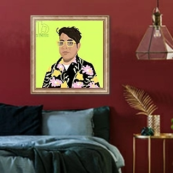 «Ari Seth Cohen, Creator of Advanced Style» в интерьере спальни с акцентной стеной