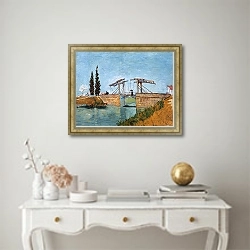«Мост Ланглуа в Арле 2» в интерьере в классическом стиле над столом