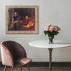 «Egmont's Final Hour, after 1848» в интерьере в классическом стиле над креслом