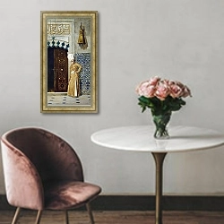 «A eunuch before the door of the harem» в интерьере столовой в классическом стиле