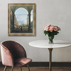 «Венеция - Пьяцца Сан Марко 3» в интерьере в классическом стиле над комодом