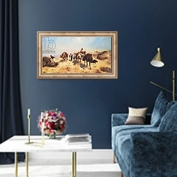 «Crossing the Desert» в интерьере в классическом стиле в синих тонах