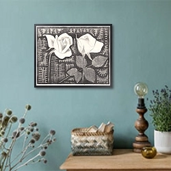 «Twee rozen» в интерьере в стиле ретро с бирюзовыми стенами