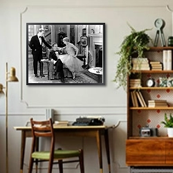 «Pickford, Mary (Coquette)» в интерьере кабинета в стиле ретро над столом
