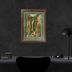 «Dungeon Gill» в интерьере кабинета в черных цветах над столом