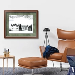 «The Parliament House in Edinburgh» в интерьере кабинета с кожаным креслом
