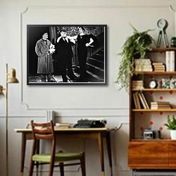 «Laurel & Hardy (Private Life Of Oliver The Eighth, The)» в интерьере кабинета в стиле ретро над столом