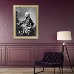 «Prince Elector Frederic II of Hessen-Kassel, c.1785» в интерьере в классическом стиле в фиолетовых тонах