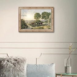 «Landscape with Drovers» в интерьере в классическом стиле в светлых тонах
